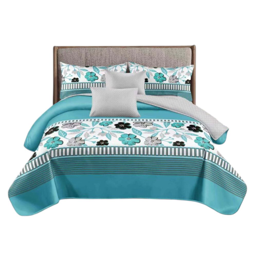 Cubrecama De Verano 2 Plazas Quilt + 2 Fundas De Almohada Cobertor Delgado Cmv-78 image number 0.0