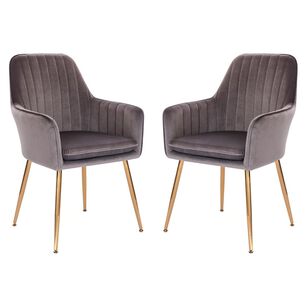 Pack 2 Sitiales De Comedor Diamante Gris