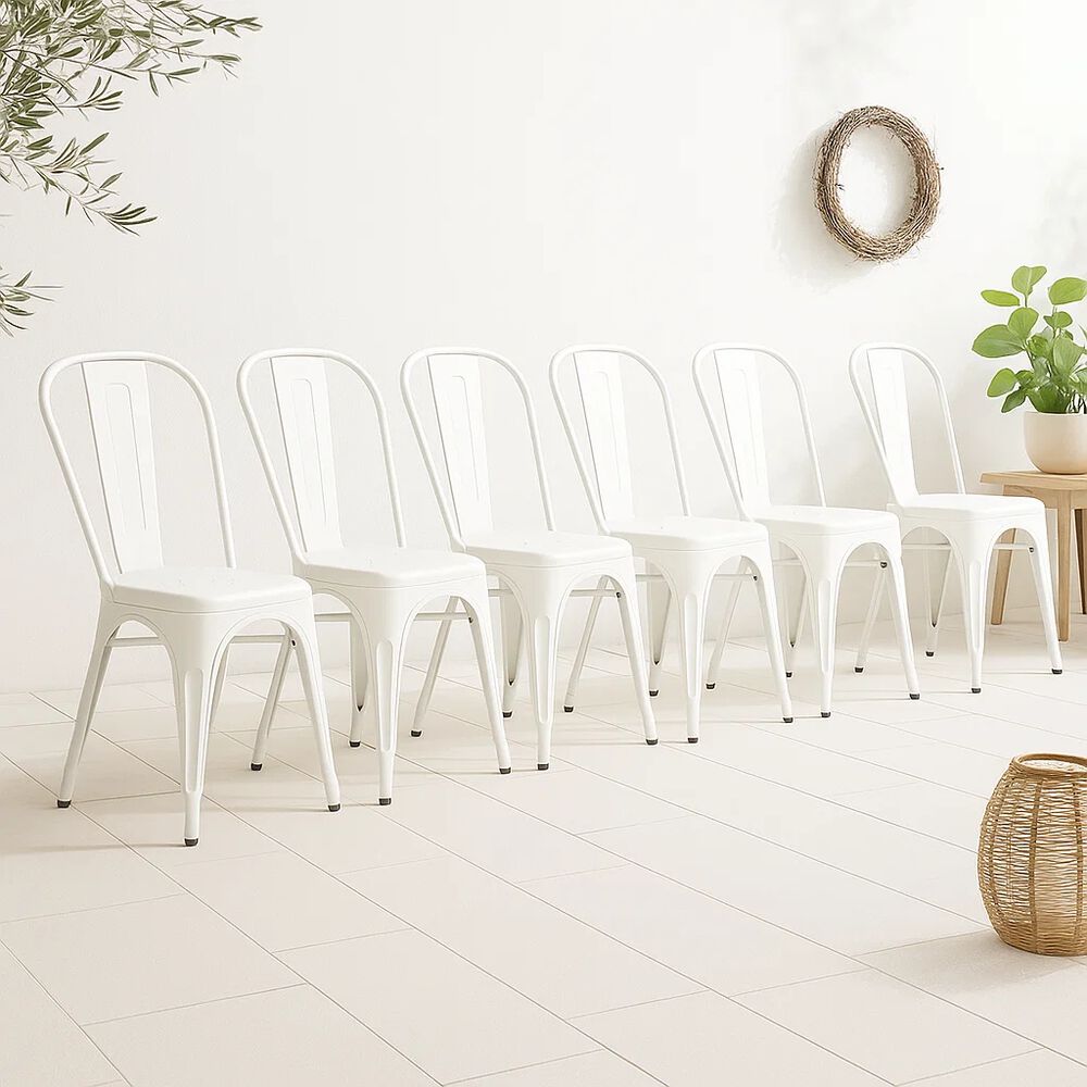 Pack De 6 Sillas Tolix - Blancas image number 1.0