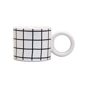 Tazon Moka Blanco/rayas 350ml Geo Kingstone