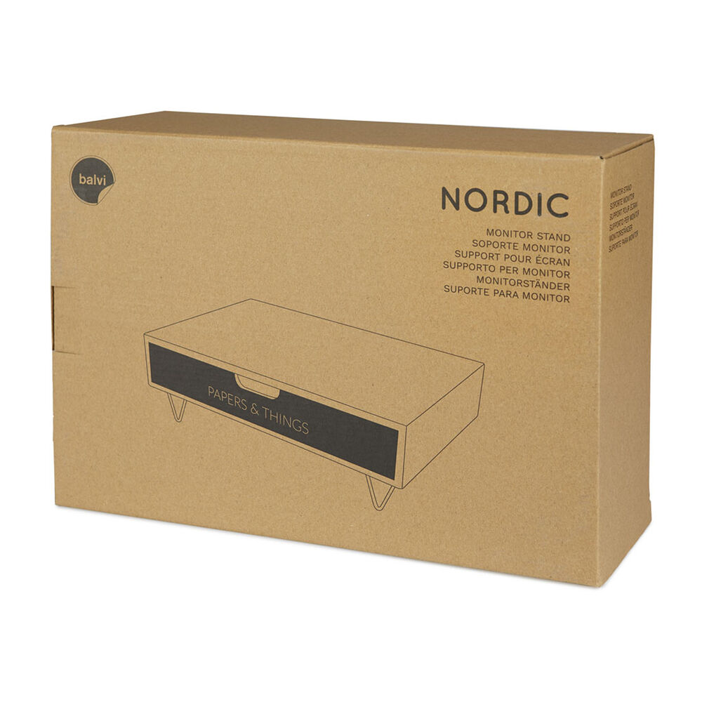 Base Soporte Monitor Notebook Nordik Negro Balvi image number 1.0