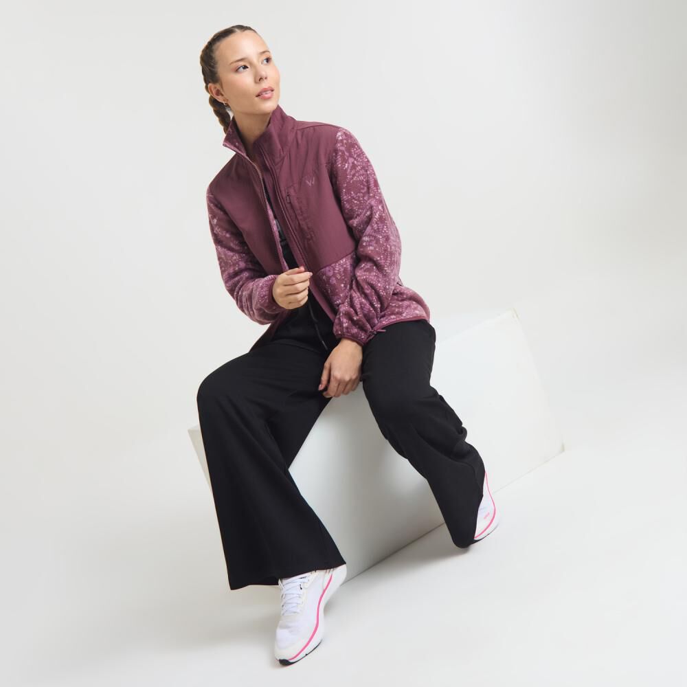 Poler&oacute;n Deportivo Bloque Color Regular Cuello Alto Mujer Wetland image number 1.0