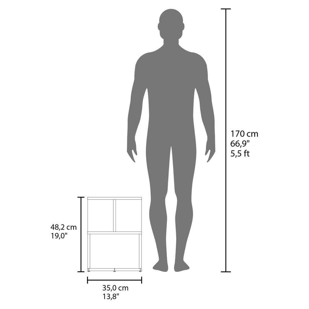 Velador 48,2x35x35 Cm 3 Espacios image number 6.0