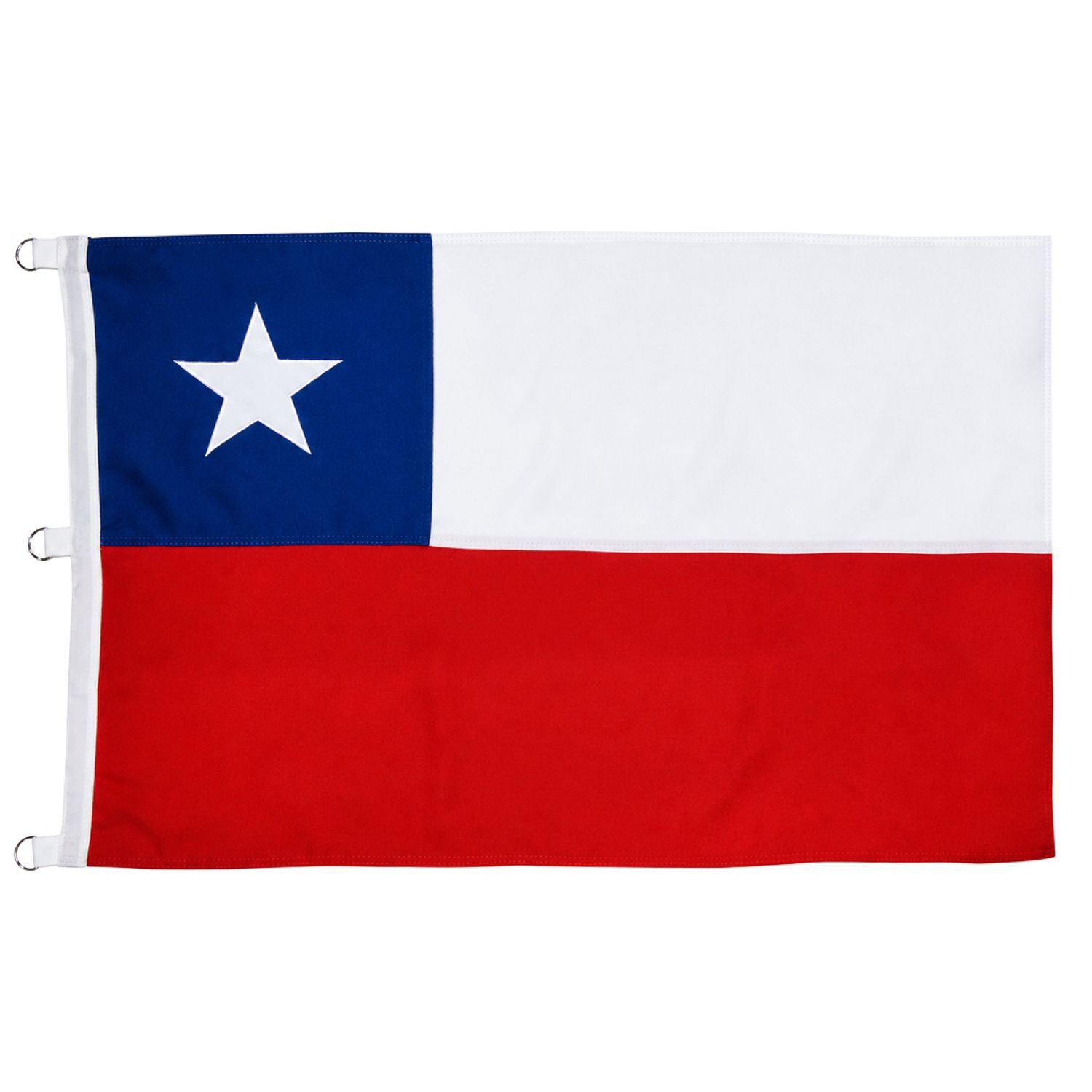 Bandera Chilena Estrella Bordada 140x210 Cms - Ps image number 0.0