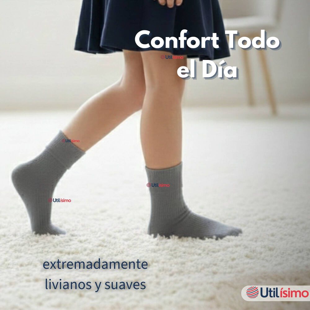 Pack 3 Calcet&iacute;nes Escolares Corto Algod&oacute;n Gris Ni&ntilde;o Y Ni&ntilde;a image number 9.0