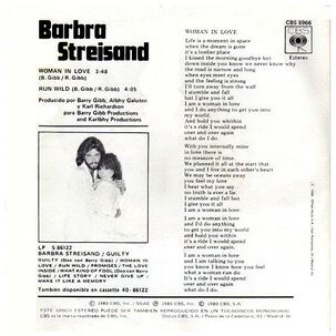 Barbra Streisand - Woman In Love | 7" Single Vinilo Usado