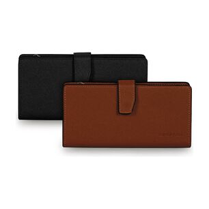 2 Billeteras De Mujer Vesta Negra Y Caf&eacute; Carven