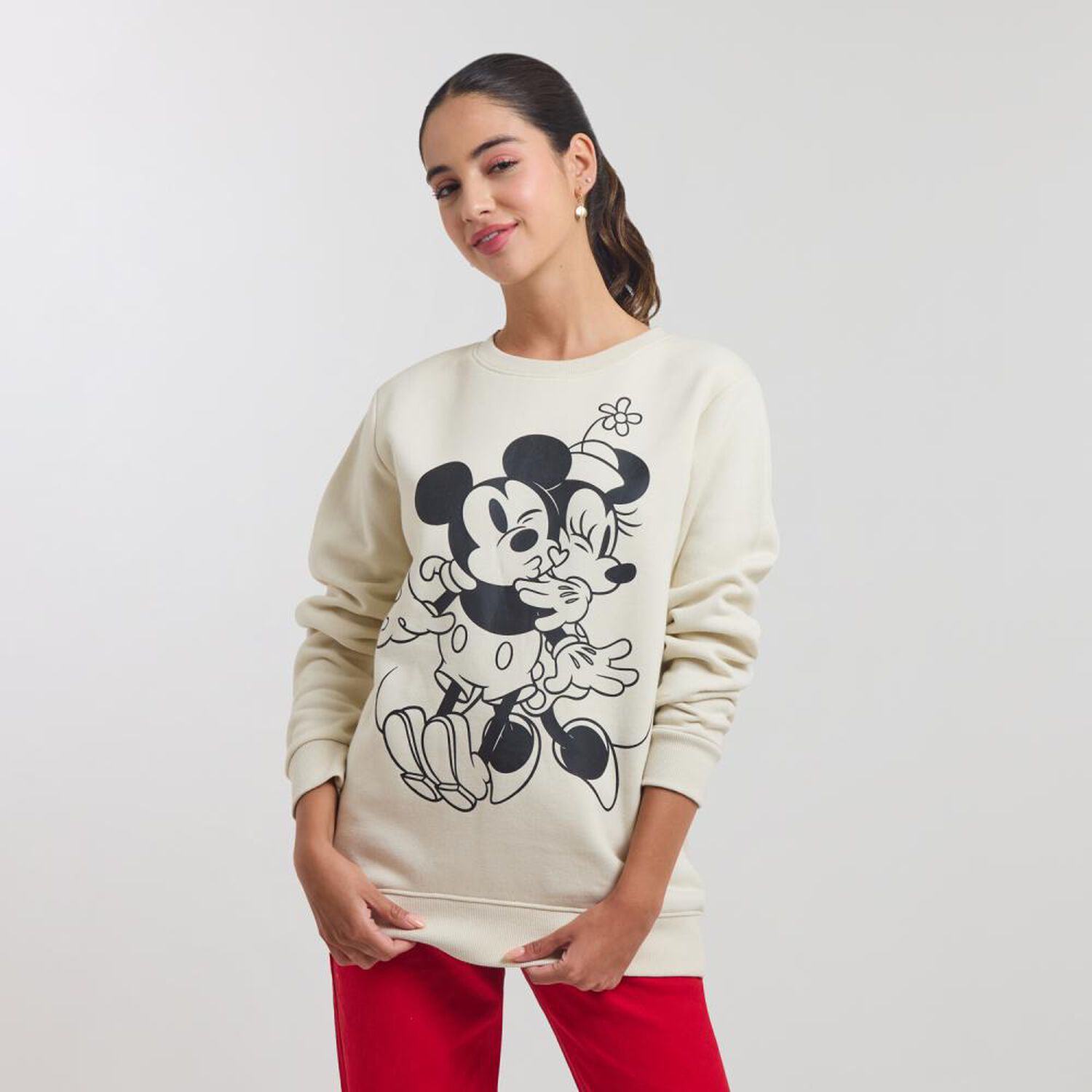 Poler&oacute;n Minnie & Mickey Regular Cuello Redondo Mujer Freedom image number 0.0