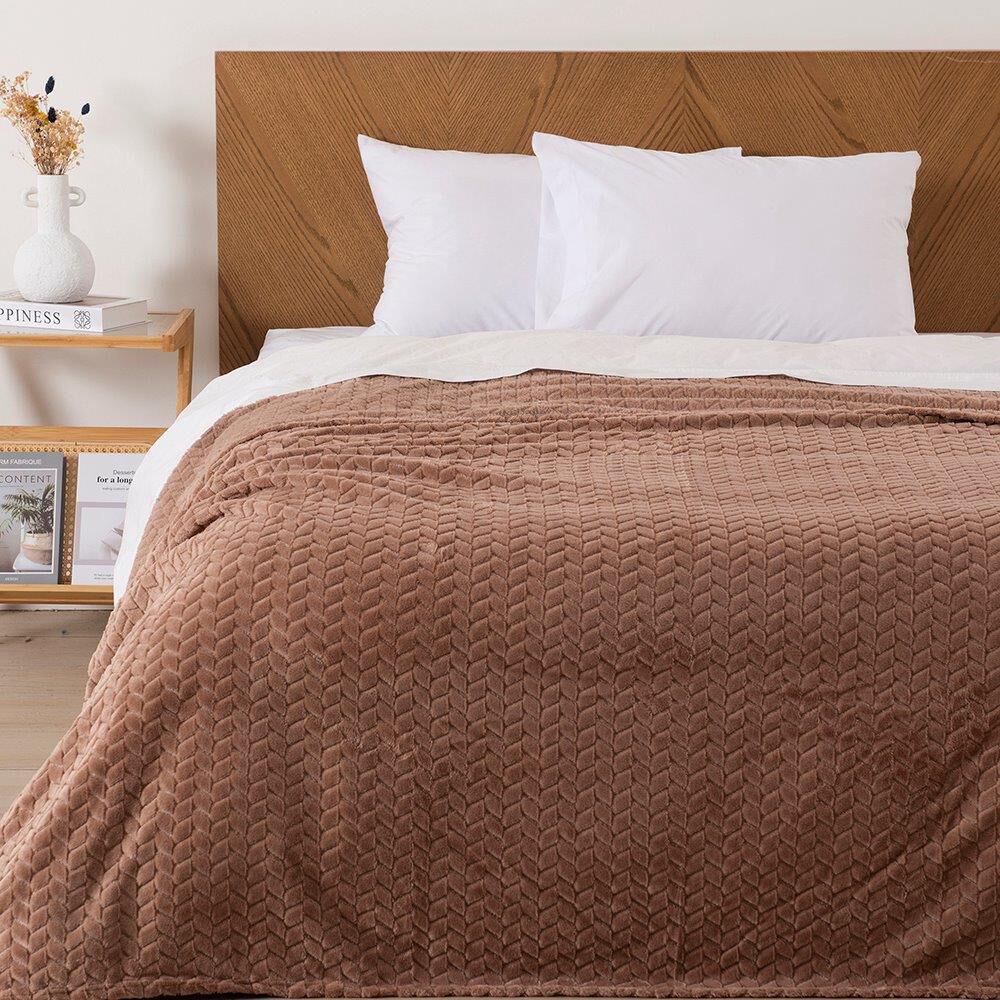 Frazada Jqd Flannel Nevada King Nude image number 0.0