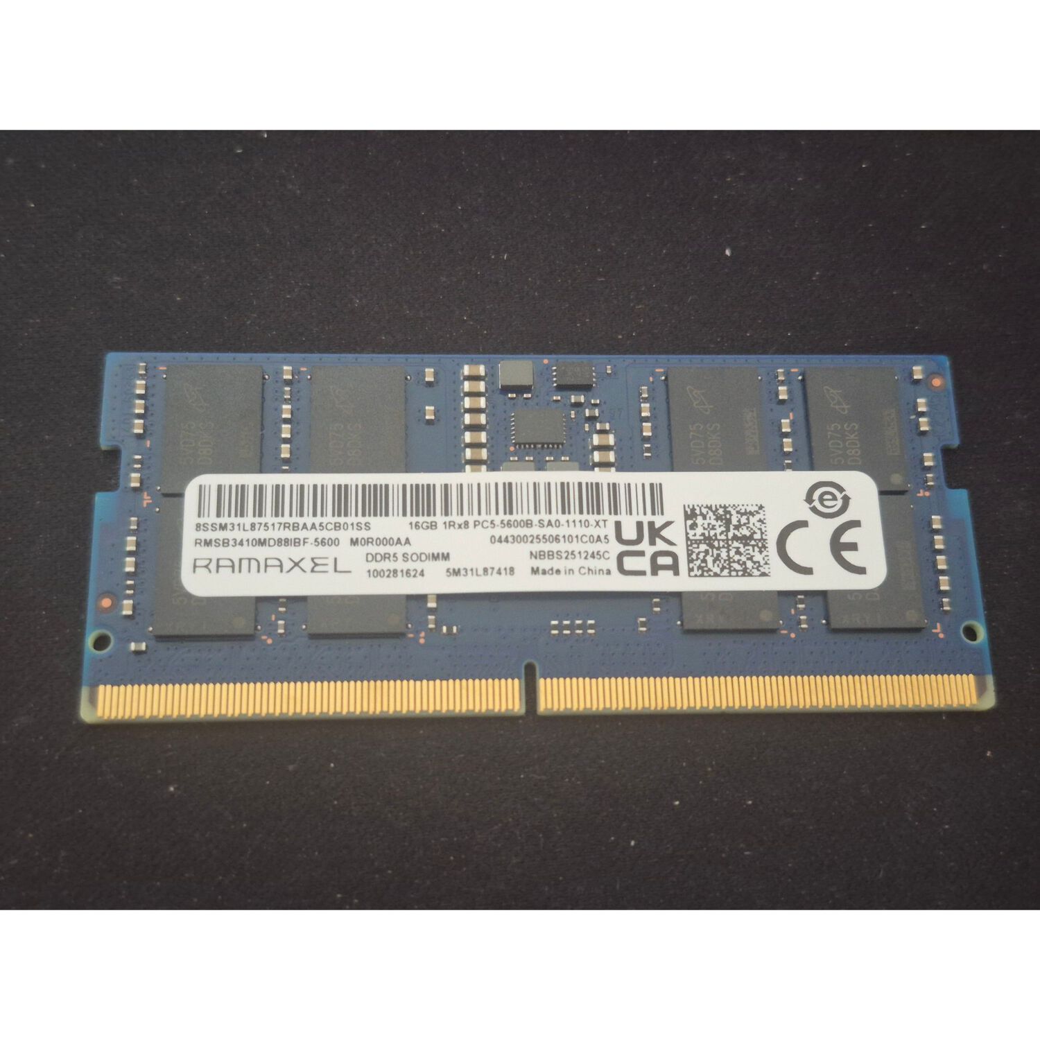 Memoria Ram Ramaxel 16gb Ddr5 5600 Mhz/sodimm (open Box) image number 0.0