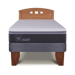 Cama Europea Cic Ortopedic Advance / 1.5 Plazas / Base Normal + Respaldo