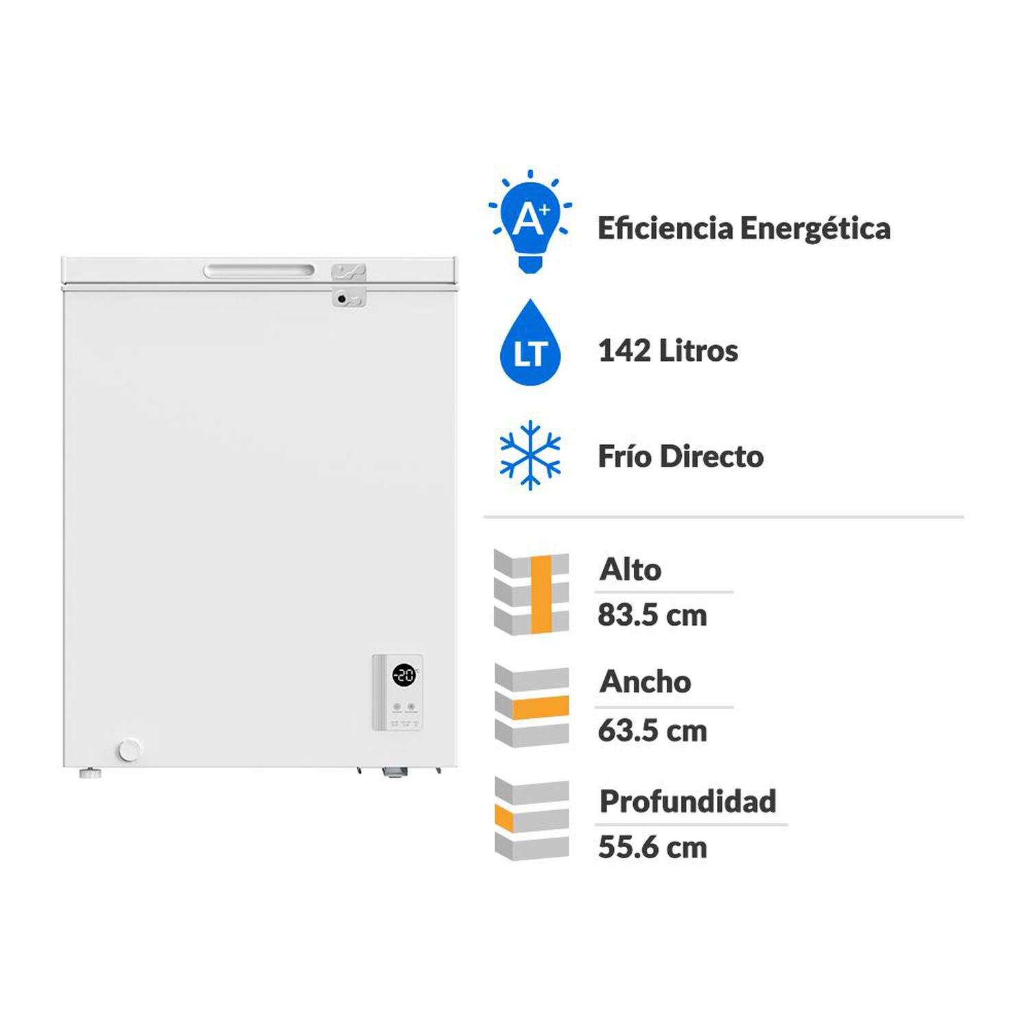 Freezer Horizontal Libero LFH-151EC / Fr&iacute;o Directo / 142 Litros / A+ image number 1.0