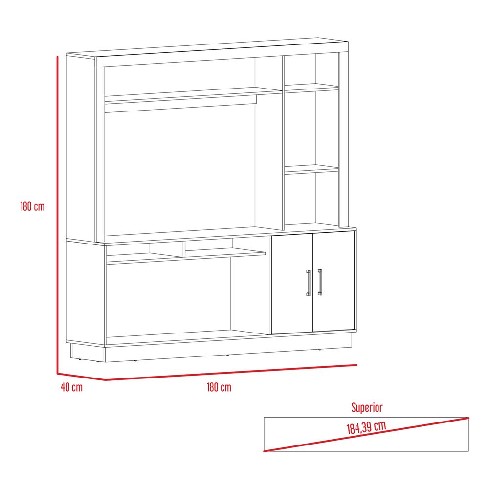 Estante Tv 55" 2 Puertas 180x180x40 Cm image number 5.0