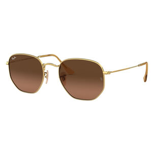Lentes De Sol Hexagonal Dorado Ray-ban