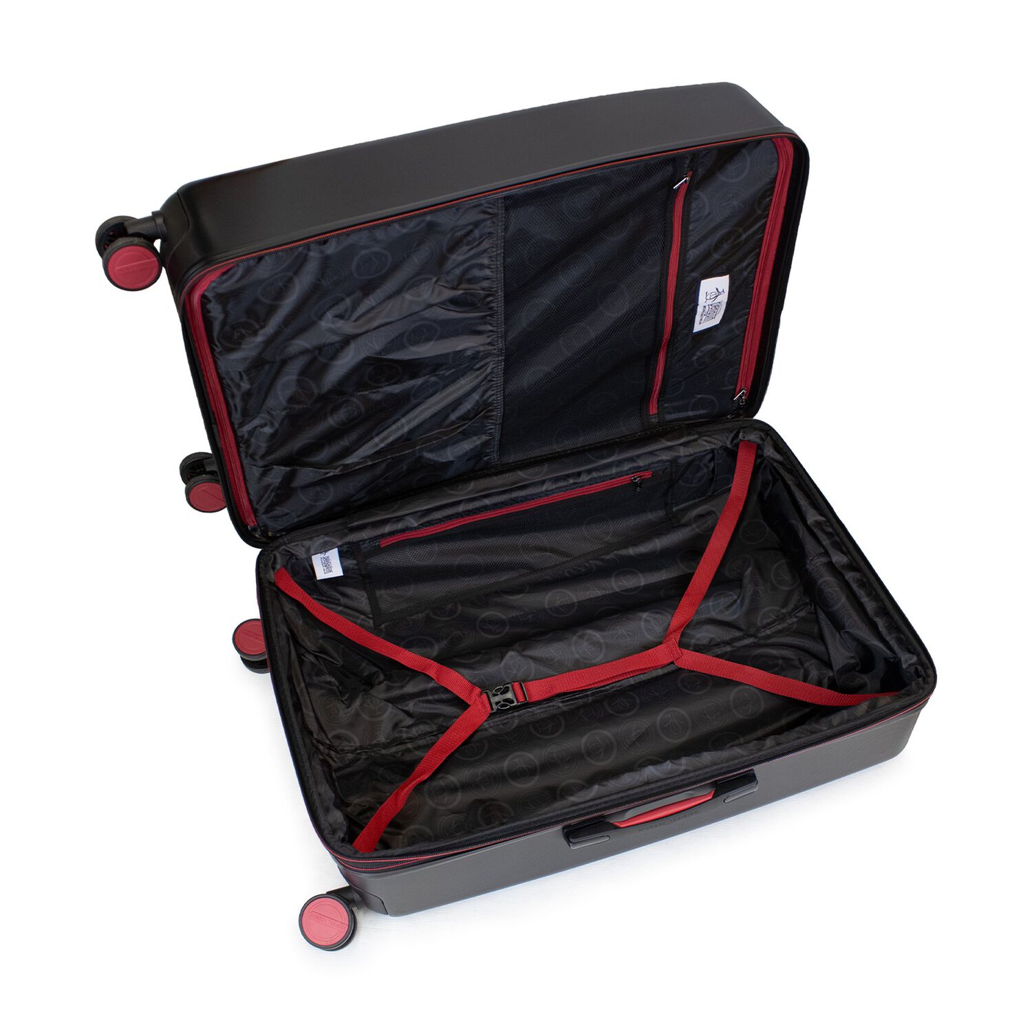 Pack 2 Maletas Cabina S 10k + L 23k Slay Negra Con Rojo Penguin image number 4.0