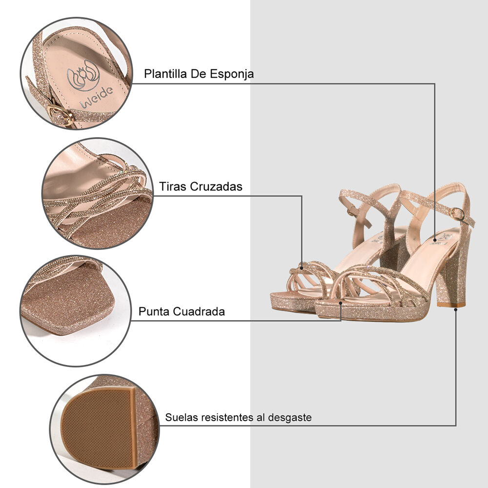 Sandalia Fiesta Glitter Elegante Mujer Weide You236 image number 5.0