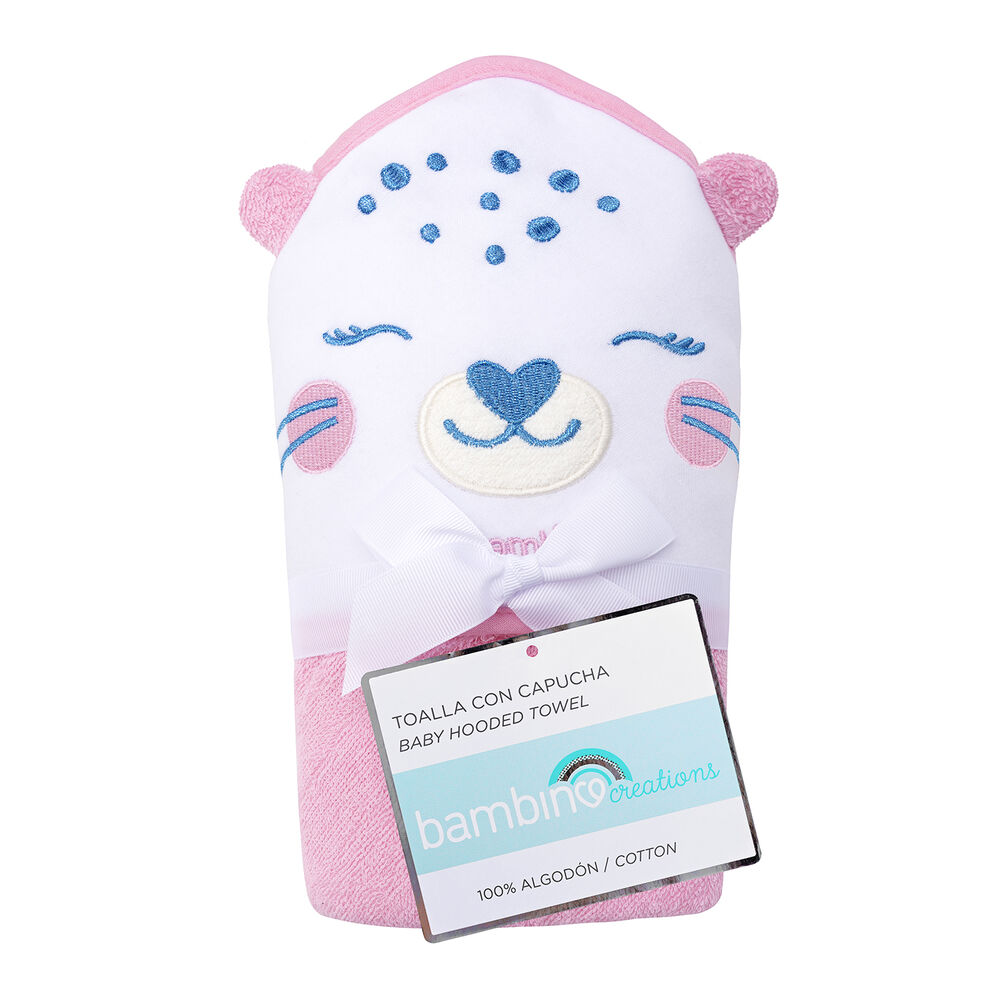 Toalla Con Capucha Fucsia Chita Niña image number 0.0
