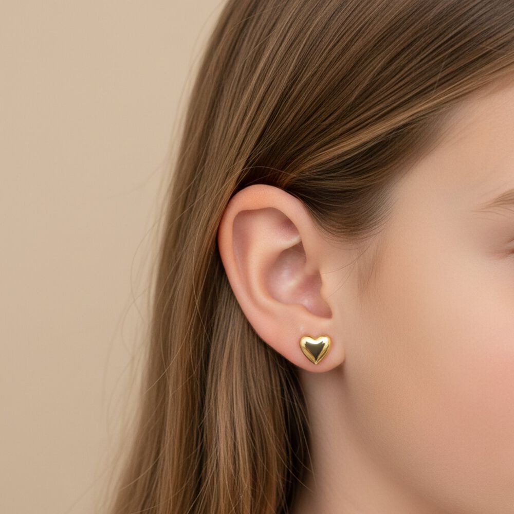 Aros Coraz&oacute;n 4mm N1 Oro 18k Nacional image number 2.0