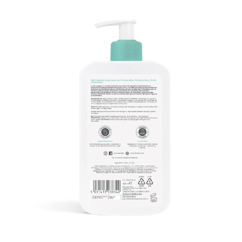 Gel Limpiador Espumoso 400ml Ceramide image number 1.0