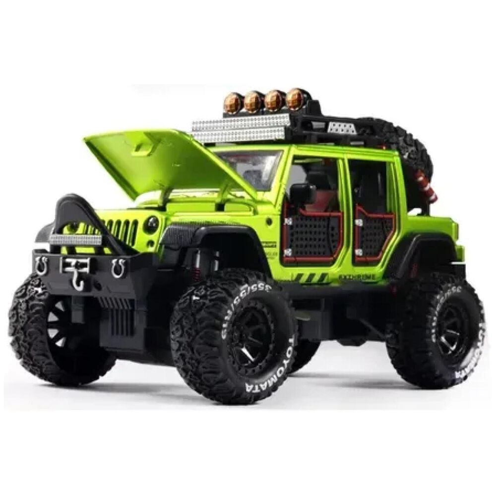 Juguete Auto Jeep Wrangler A Escala 1:24 Verde Infnatil image number 0.0