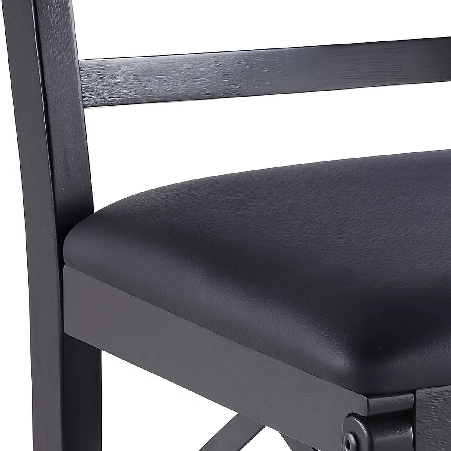 Silla Industrial Plegable Con Marco Negro Y Tapizado Sint&eacute;tico image number 5.0