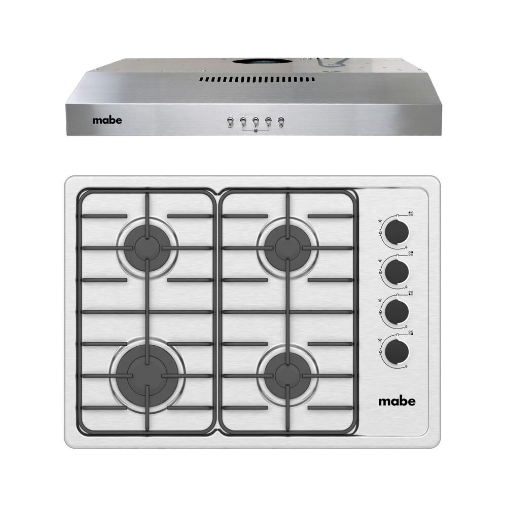 Kit Cocina Mabe Campana CM6045XV0 / Encimera CMG6044SD-1CL  / 4 Quemadores image number 0.0