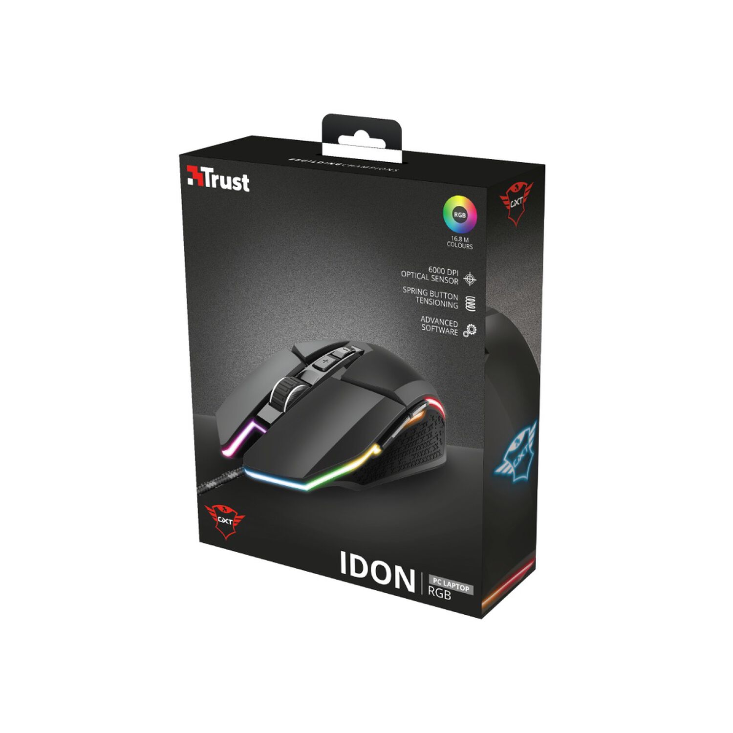 Mouse Gamer Ambidiestro Trust Idon Gxt 950 Full Rgb 6000 Dpi image number 5.0