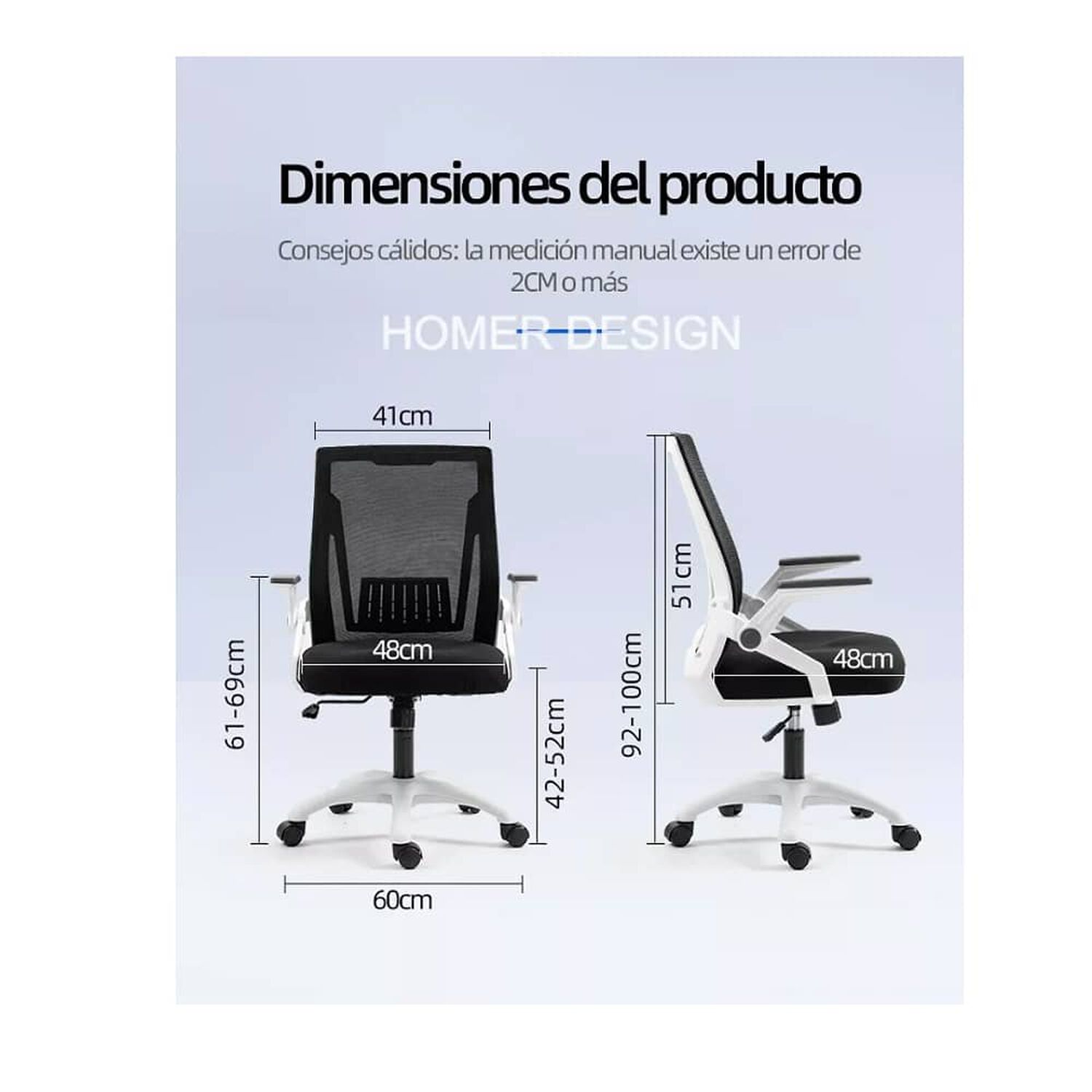 Silla De Oficina Escritorio Ejecutiva Con Asiento De Memoria image number 1.0