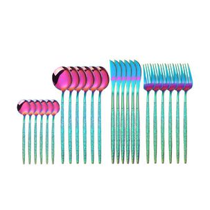 Set Cubiertos De Mesa Tornasol Acero Inoxidable 24 Piezas Set Cubiertos De Mesa Tornasol Acero Inoxidable 24 Piezas
