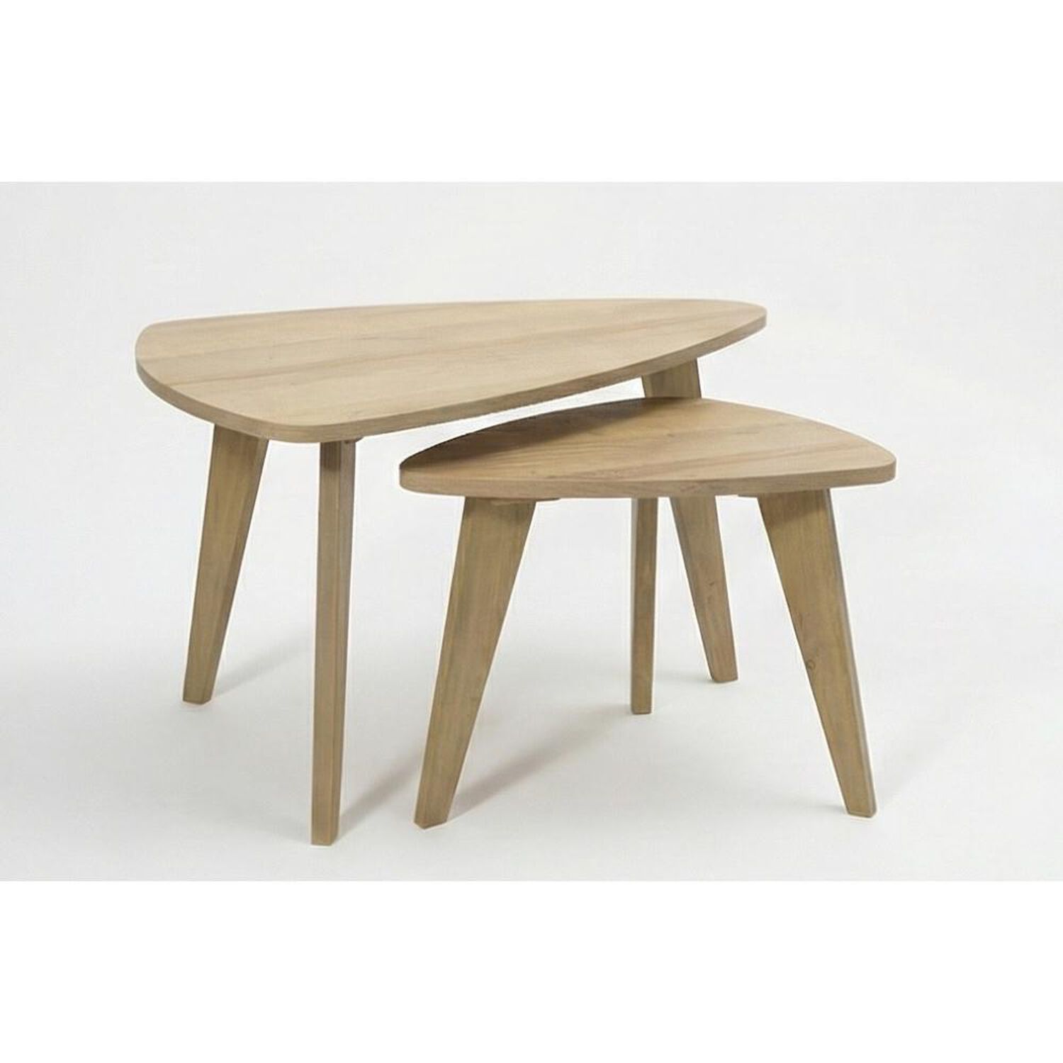 Set 2 Mesas Living Home Mobili Lund Ovalo image number 4.0
