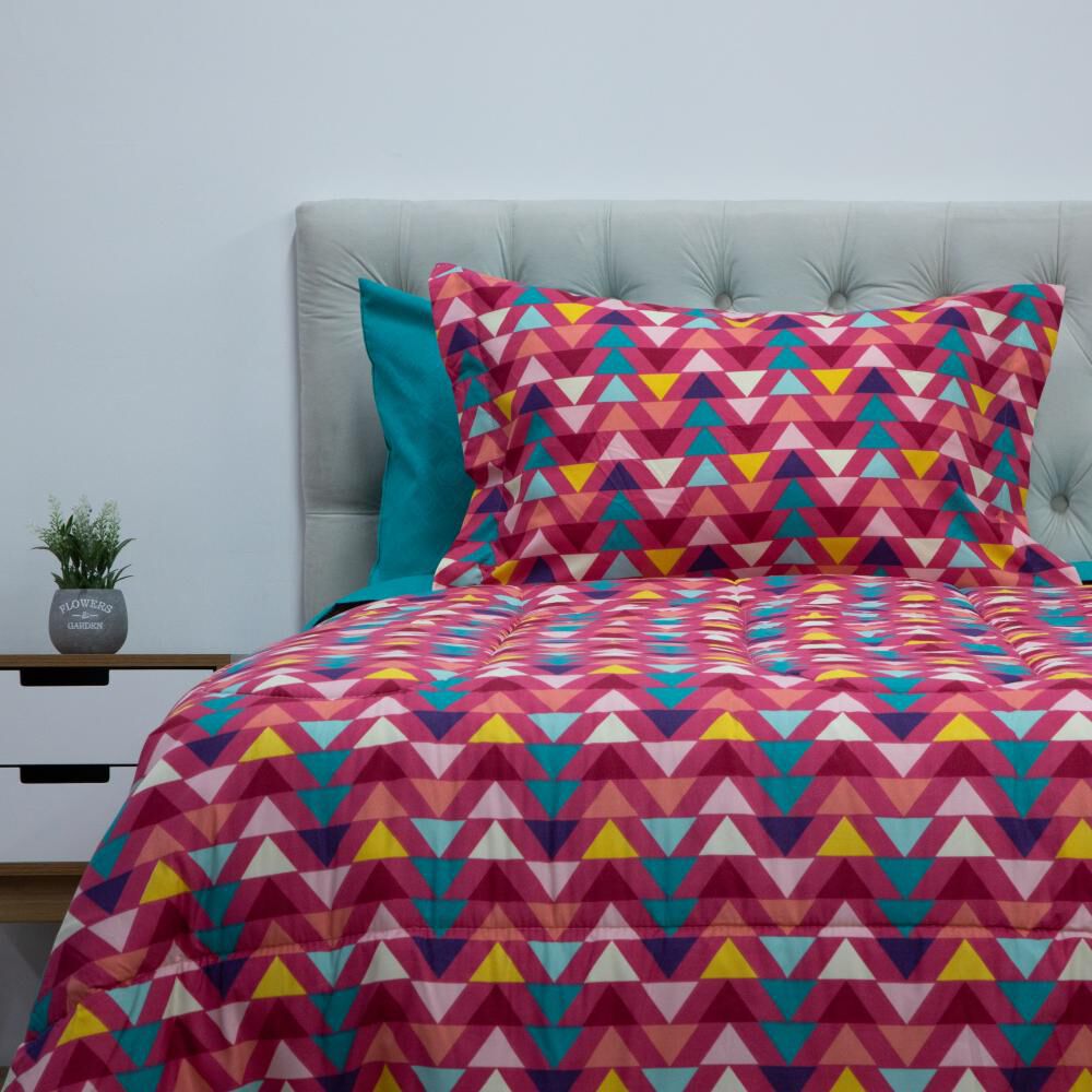 Set Plumón + Juego De Sábanas Casaideal Zigzag / 1.5 Plazas en Oferta |  Hites.com