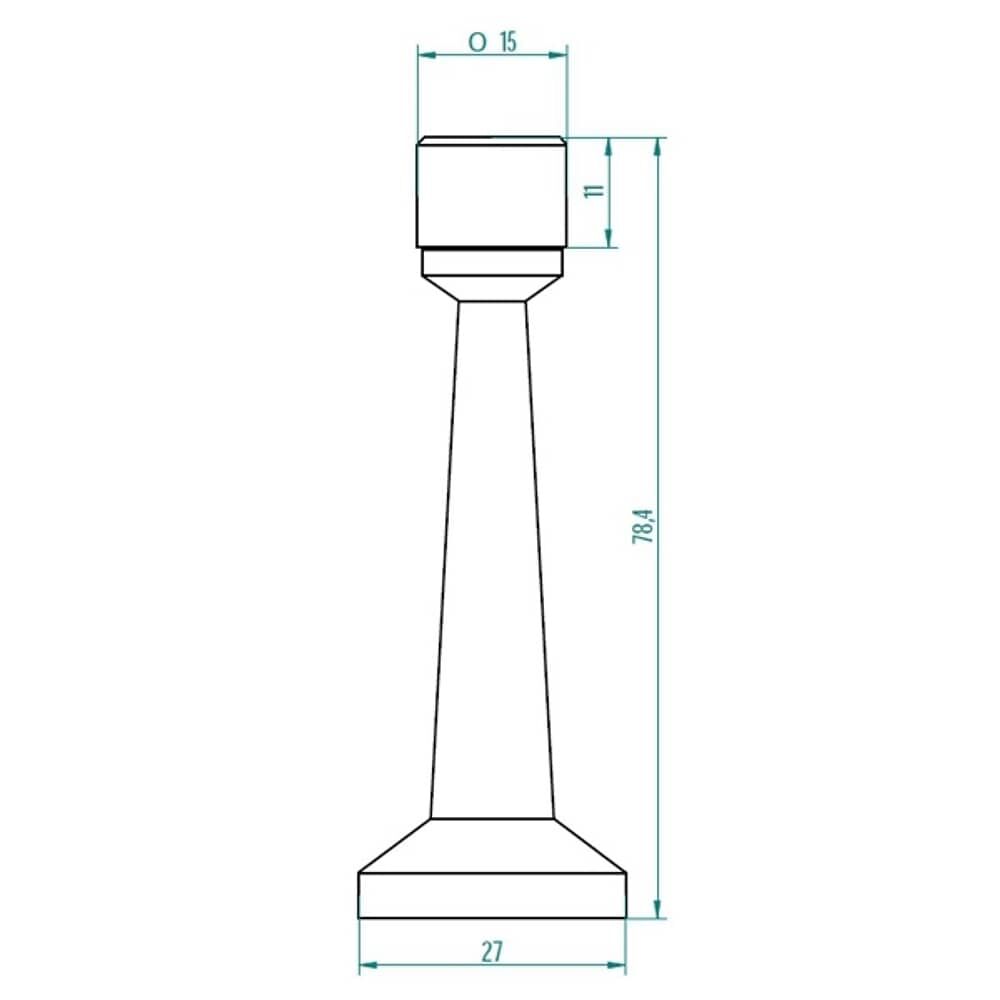 Tope Puerta Odis Recto A Muro - Plata image number 1.0
