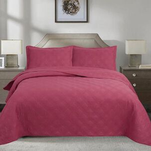 Quilt Andes Liso Frambuesa 2 Plazas