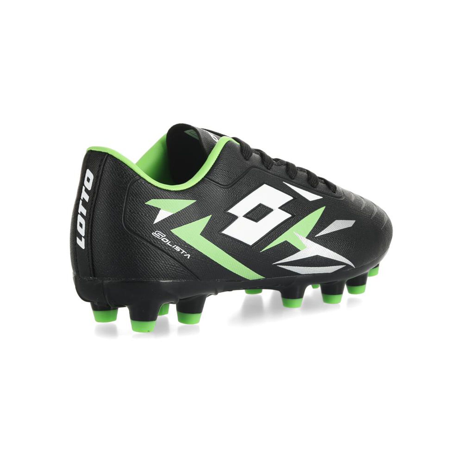Zapato De F&uacute;tbol Ni&ntilde;o Lotto Solista Fg Jr Negro/verde image number 3.0