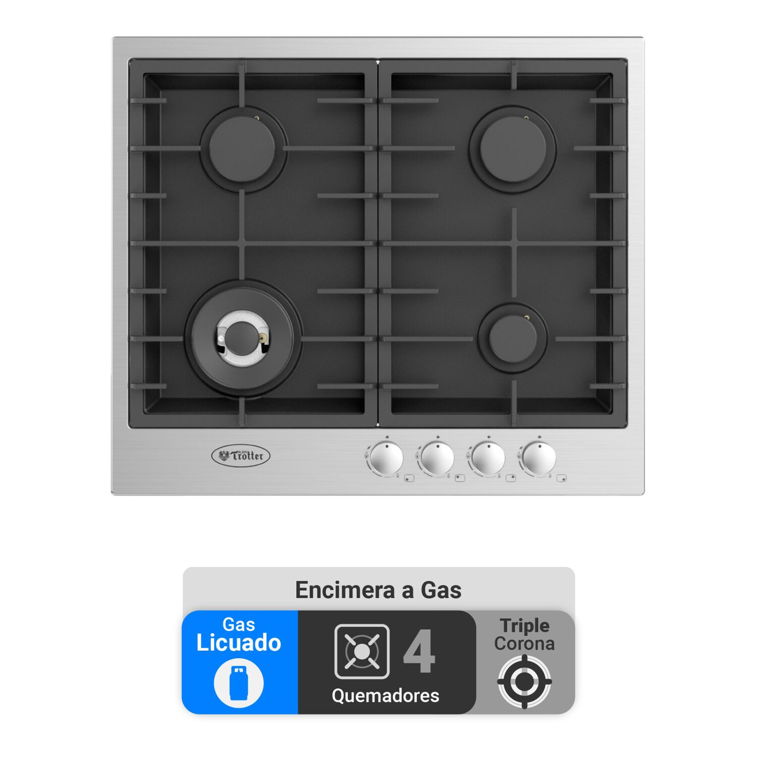 Kit Cocina Gas Licuado Albin Trotter Sky Twin Black image number 5.0
