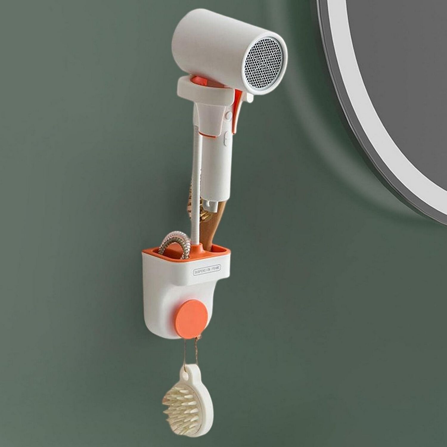 Soporte Organizador Pared Ba&ntilde;o Multifuncional Secador Pelo image number 2.0