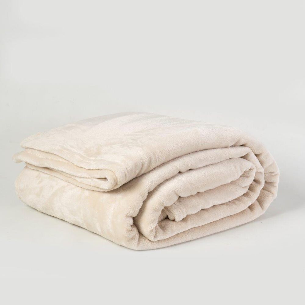 Frazada Flannel Linea Hotel 1 Plaza Crudo image number 0.0