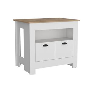 Isla De Cocina 2 Puertas Fm-005b Blanco