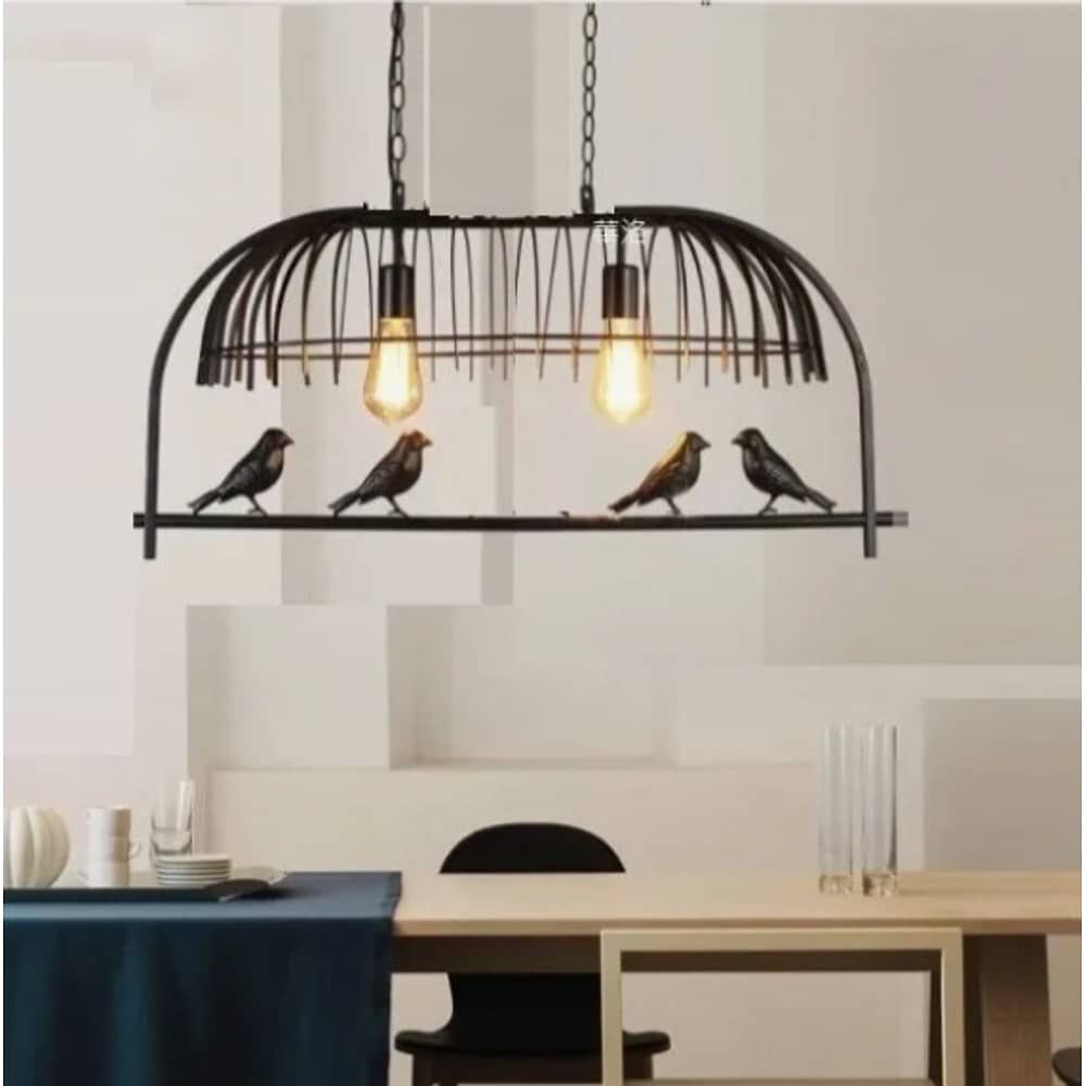 Lampara Colgante Dise&ntilde;o Jaula 4 Pajaros 2 Ampolletas image number 2.0