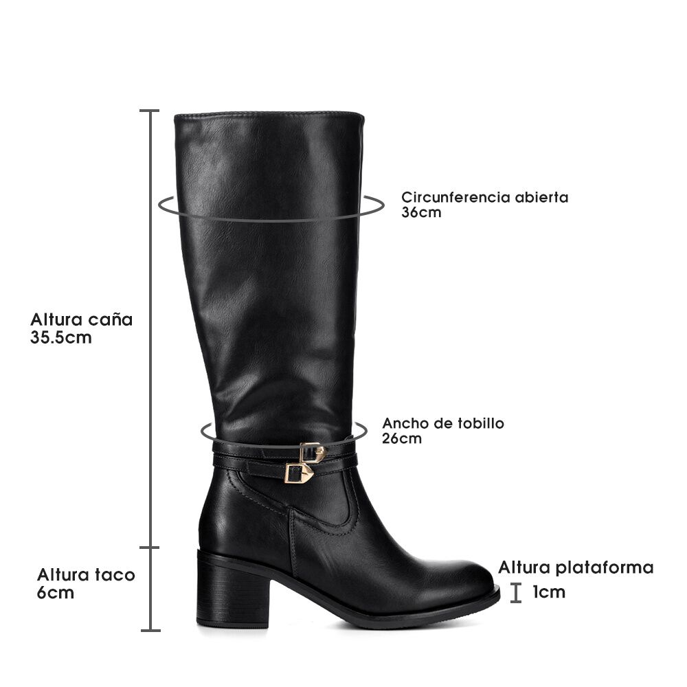 Bota Negro Casual Mujer Weide Czy582 image number 6.0