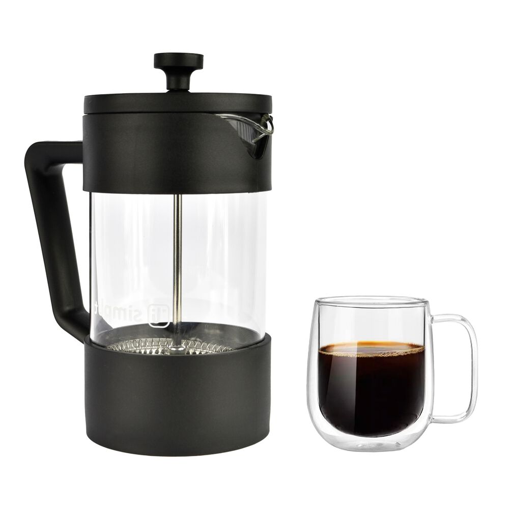 Pack Cafetera Francesa 600ml +taza Doble Pared 300ml Simplit image number 1.0