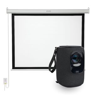 Proyector Port&aacute;til Nova 9000lm + Tel&oacute;n El&eacute;ctrico 60" Levo