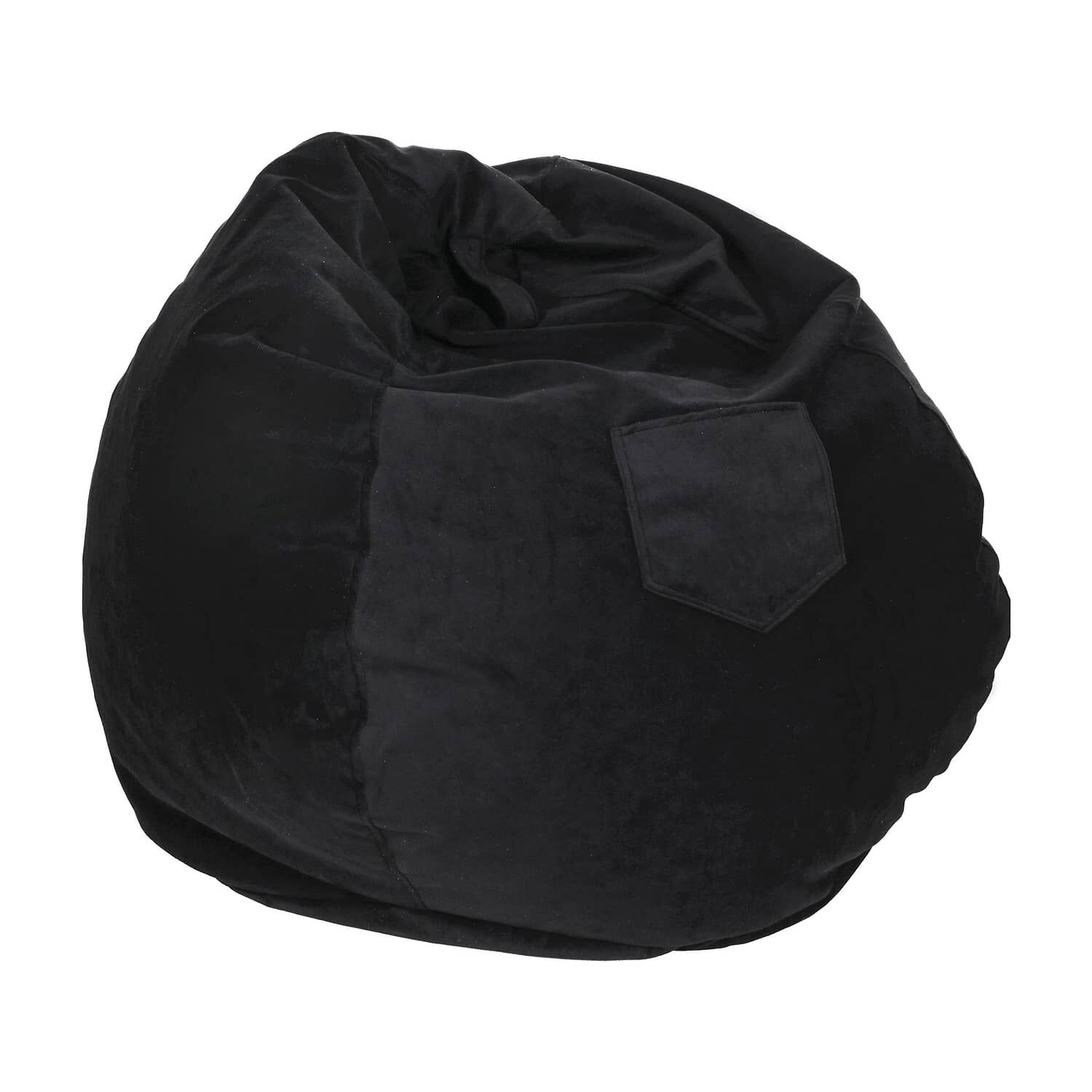 Pouf Pera Infantil Negro Felpa 60x50x50 Cm M&aacute;xima Design image number 1.0