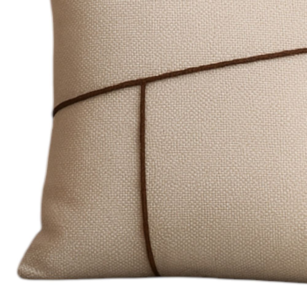 Pack De 02 Fundas De Cojin - Chenille Detalle En Yute 45x45cm Beige image number 3.0