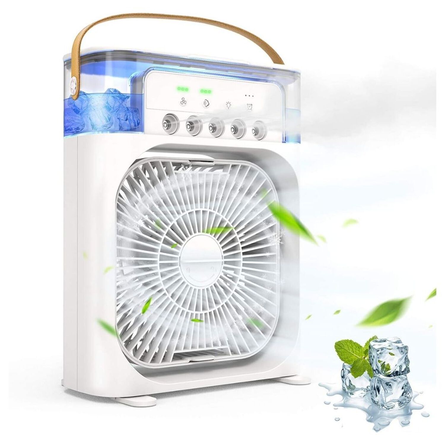 Climatizador Port&aacute;til Fr&iacute;o 4 En 1 Ventilador Humificador Enfriador Lampara Led 220v Usb image number 0.0
