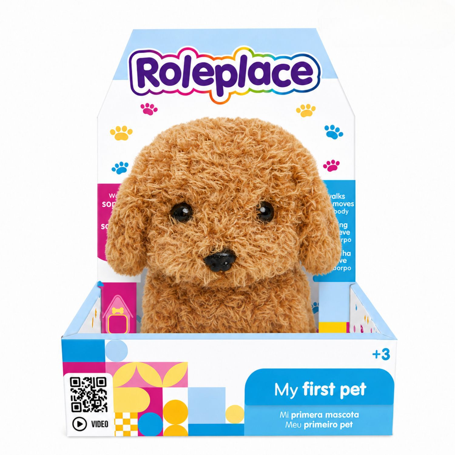 Peluche Perro Interactivo Rulos Caf&eacute; Sonido Movimiento - Ps image number 0.0