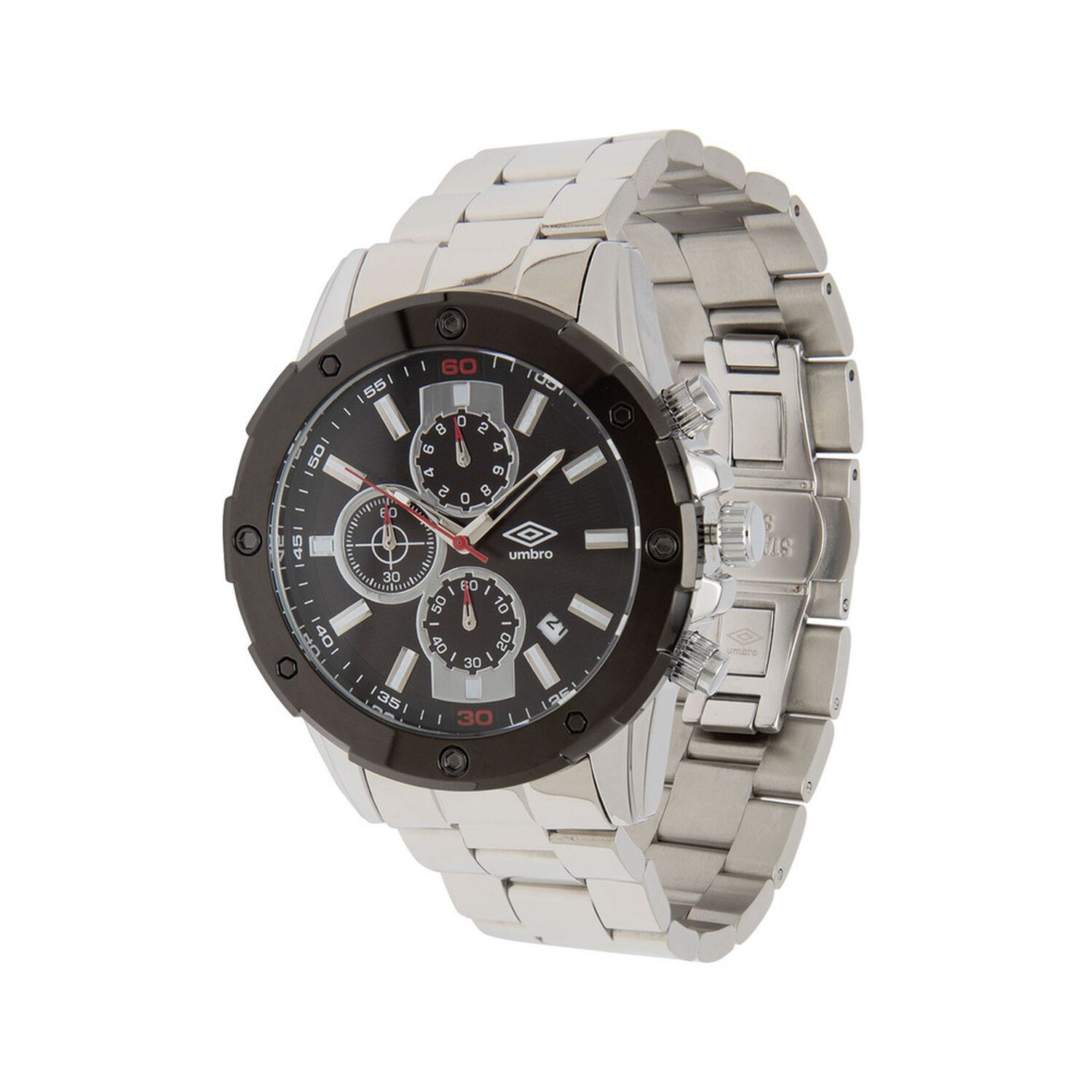 Reloj Umbro Plus Umbp-5200-3 Plateado Hombre image number 2.0