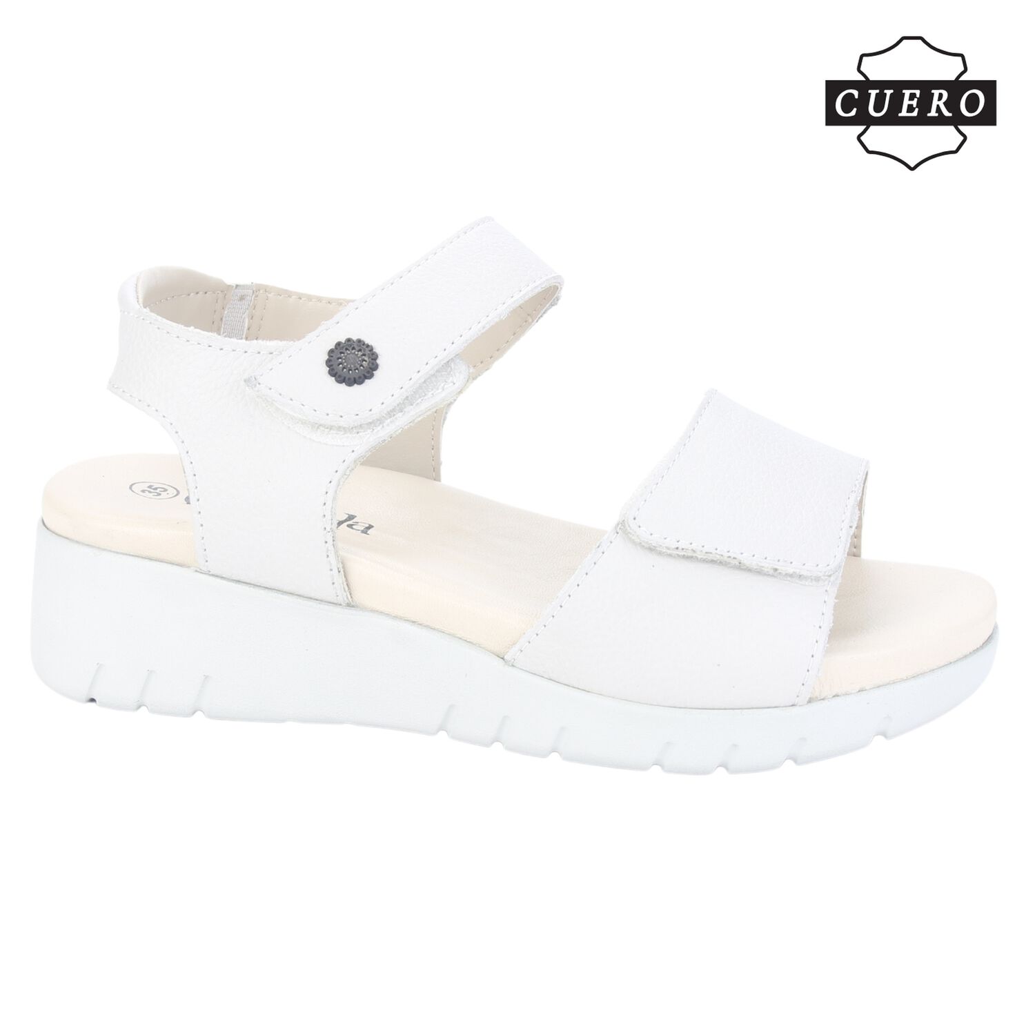 Sandalia De Cuero Chalada Mujer Raisa-2 Blanco Casual image number 1.0