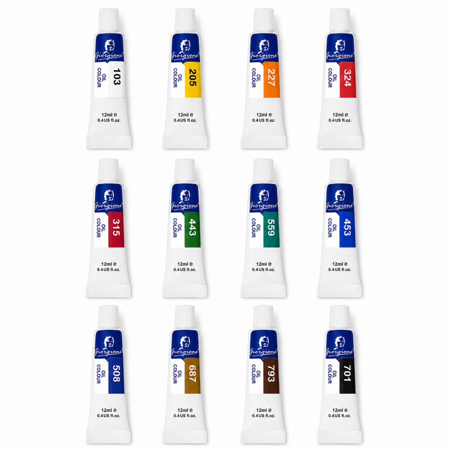 Pintura &Oacute;leo Set 12 Colores 12ml Para Lienzo - Ps image number 0.0