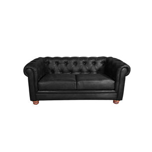 Sofa Florencia 2c Cuero Colorado Negro